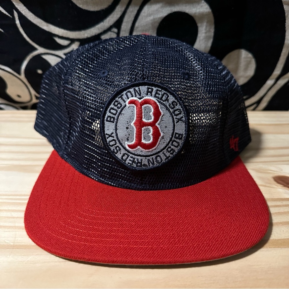 Boston Red Sox Mesh Snap Back Hat Forty-Seven Brand 47